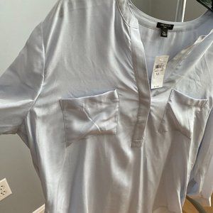 Ann Taylor pale blue silk blouse